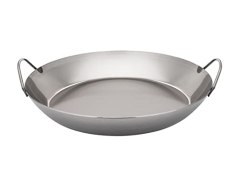 Matfer Bourgeat 062052 Black Steel Paella Pan, 15-3/4 In. Diameter