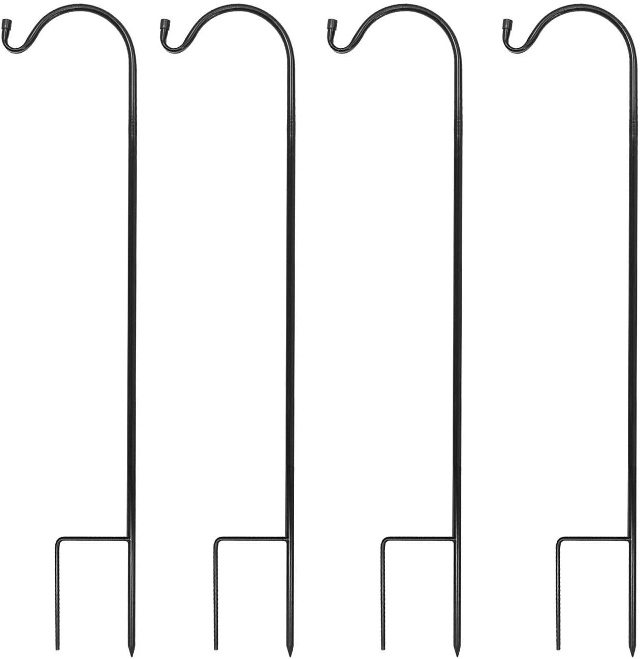 CERBIOR Adjustable Shepherd Hook 65Inches,Bird Metal Hook Hangers for Plant Pot Heavy Duty Plant Hanger with Coating Flower Basket Weddings 