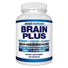 Arazo Nutrition Brain Plus Nootropic Supplement, 60 Count