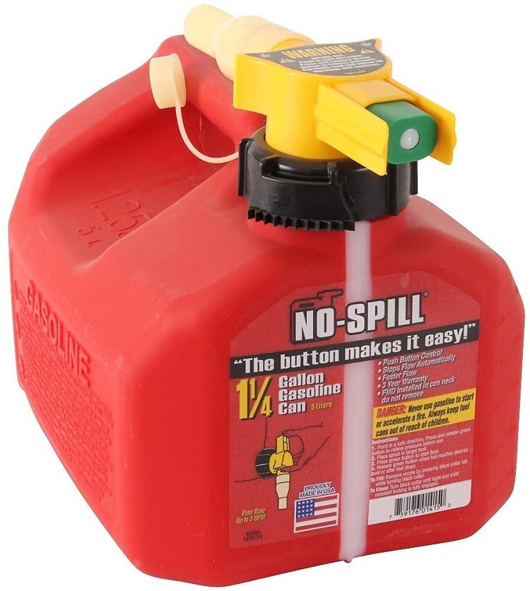 No-Spill 1-1/4-Gallon Poly Gas Can