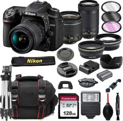 Nikon D7500 DSLR Camera with 18-55mm VR and 70-300mm Lenses