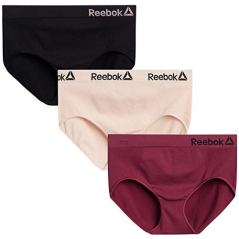 Reebok Women's Plus-Size Seamless Hipster Briefs Underwear