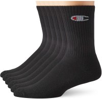 Champion Double Dry 6-Pair Pack Logo Crew Socks