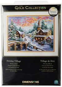 DIMENSIONS Holiday Village Cross-Stitch Kit