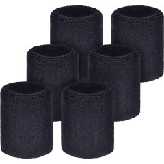 WILLBOND Wrist Sweatbands, 6-pack