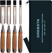 Grebstk 4-Piece Professional Woodworking Chisel Set