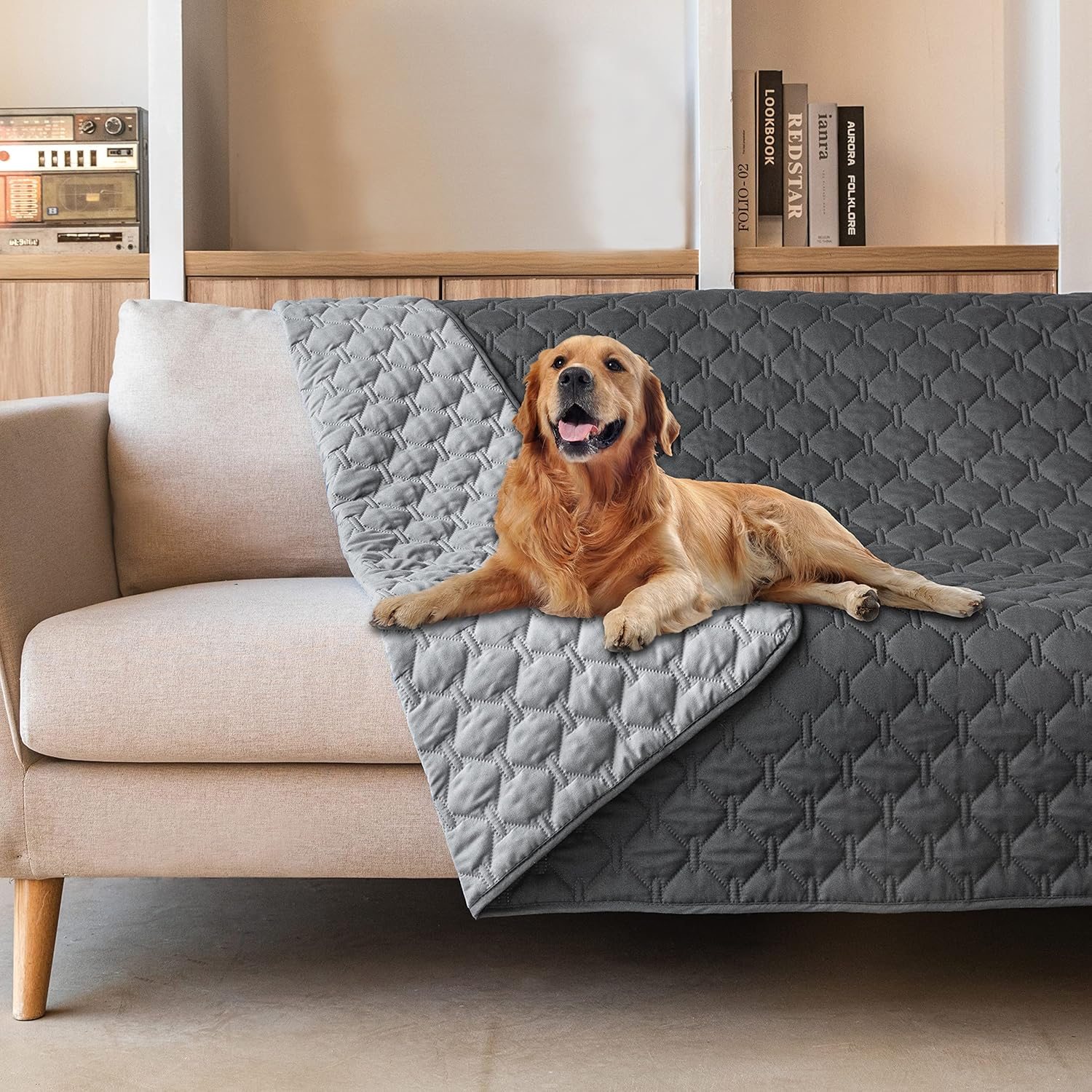 gogobunny Double-Sided Waterproof Dog Bed Cover