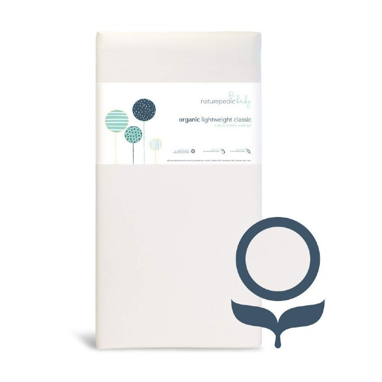 Naturepedic Organic Lightweight Baby Crib Mattress, 52&quot; x 28&quot; x 4&quot;