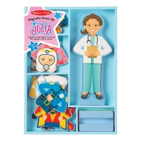 Melissa & Doug Julia Magnetic Dress-up Wooden Doll Set