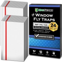 MaxGuard Window Fly Traps, 24 Catch/Kill XL Traps,