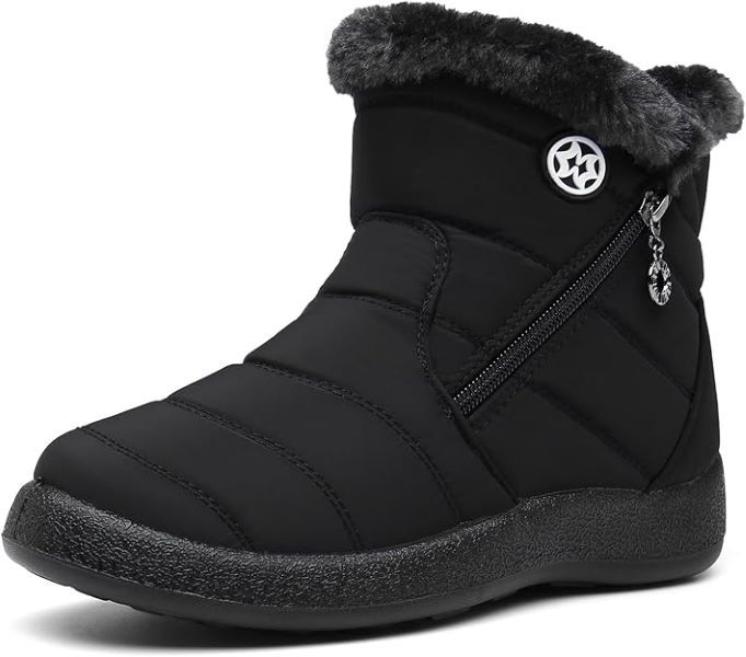 Hsyooes Women&#039;s Warm Fur Lined Winter Snow Boots