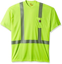 Carhartt Men's Big and Tall Force High Visibility Short Sleeve Class 2 T-Shirt