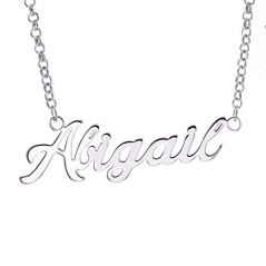 AsiaRhyme 925 Sterling Silver Personalized Name Necklace