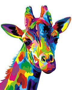 Komking Colorful Giraffe Paint by Numbers Kit