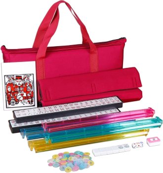 Nova Microdermabrasion American Mahjong Set, Red Soft Bag