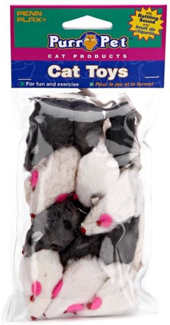 Penn Plax Purr Pet Mice Cat Toys