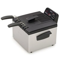 Presto Stainless Steel Dual Basket Pro Fry Immersion Element Deep Fryer