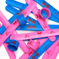 Proloso Gender Reveal Slap Bracelets