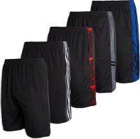 Real Essentials Men's Mesh Athletic Performance Gym Shorts with Pockets