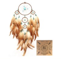 Urdeoms Dream Catcher Wall Decor with Feathers Boho Room Decor Dia 6"
