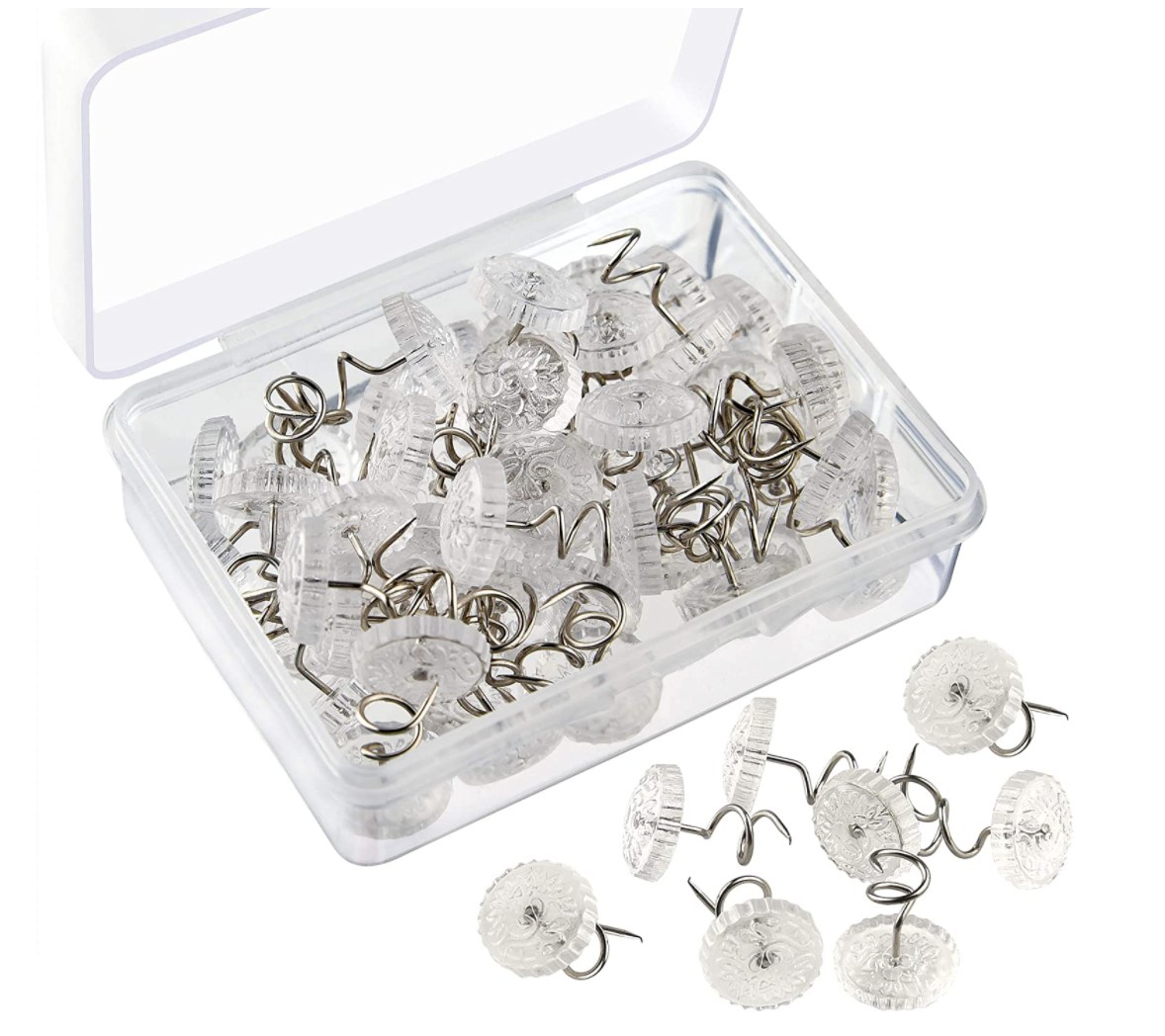 KUUQA Clear Heads Bed Skirt Pin