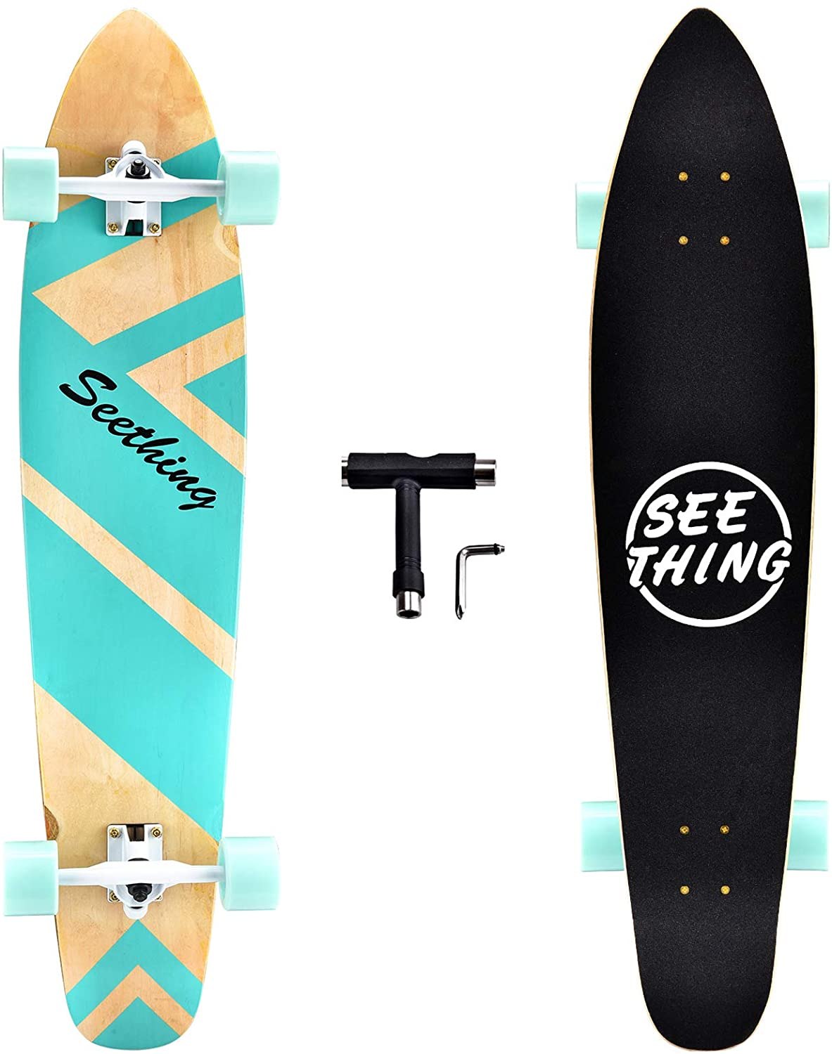 seething Longboard Skateboard Complete Cruiser Pintail