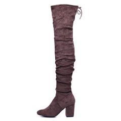 Shoe'N Tale Stretchy Leather Thigh-High Boots